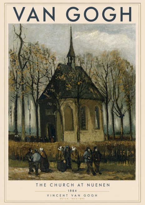 Van Gogh The Church at Nuenen No3 - Plakat