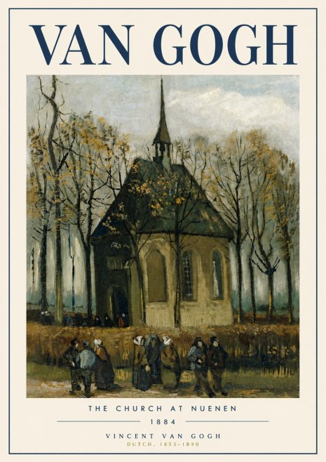 Van Gogh The Church at Nuenen No5 - Plakat
