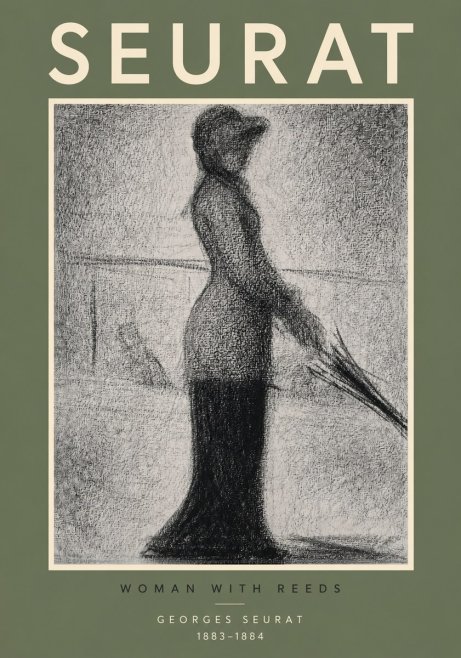 Seurat Woman with Reeds No2 - Plakat