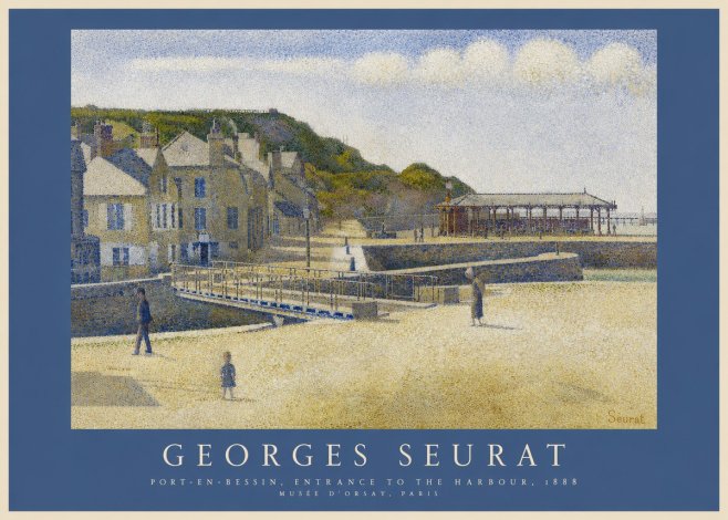 Seurat Port-en-bessin, Entrance to the Harbour, 1888 No2 - Plakat