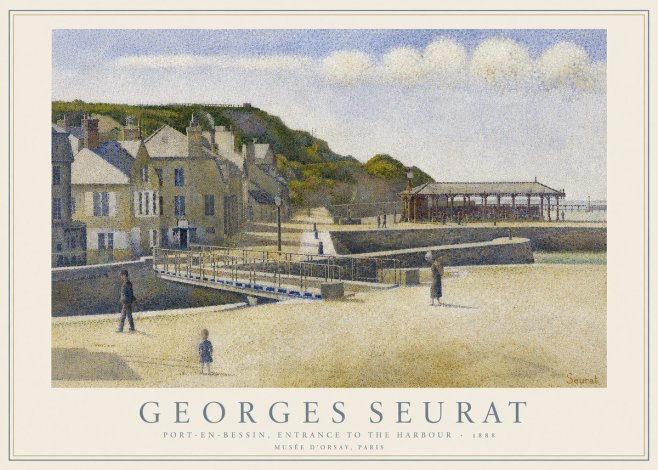 Seurat Port-en-bessin, Entrance to the Harbour, 1888 No3 - Plakat