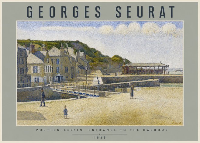 Seurat Port-en-bessin, Entrance to the Harbour, 1888 No4 - Plakat