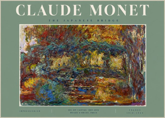 Monet The Japanese Bridge I No2 - Plakat