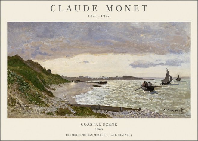 Monet Coastal Scene No1 - Plakat