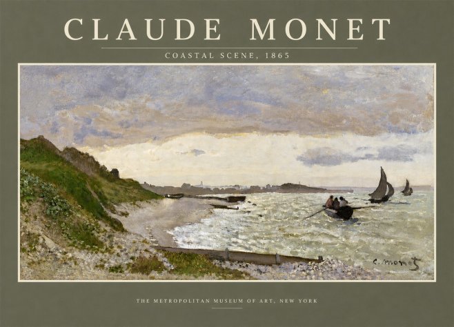 Monet Coastal Scene No4 - Plakat