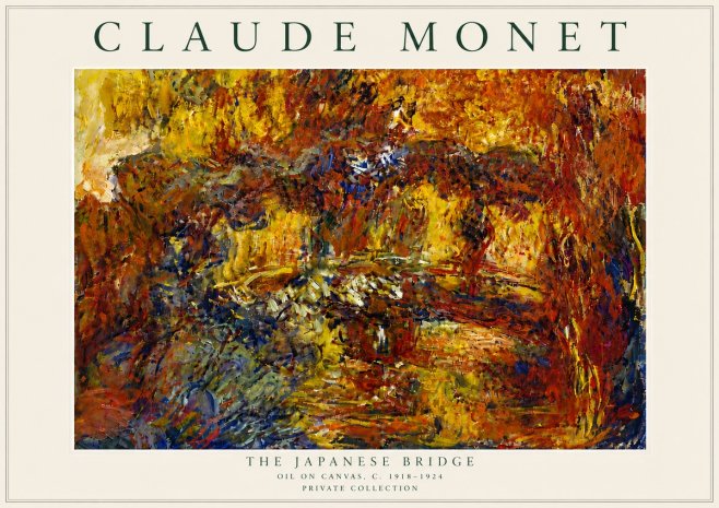 Monet The Japanese Bridge II No6 - Plakat