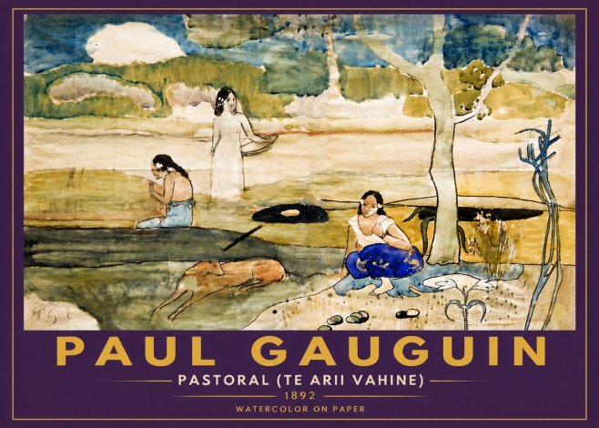 Paul Gauguin Pastoral (Te Arii Vahine) No6 - Plakat