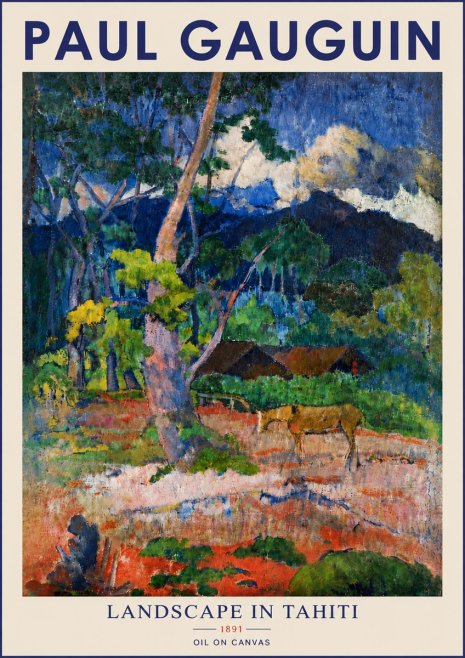 Paul Gauguin Landscape in Tahiti III No5 - Plakat
