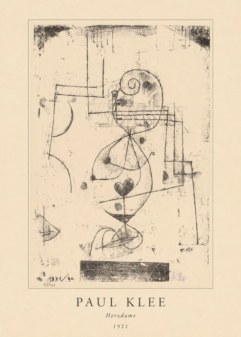 Paul Klee Herzdame No4 - Plakat