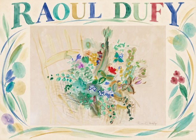 Raoul Dufy Bouquet in a Basket No5 - Plakat