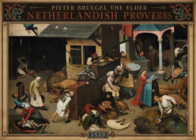 Pieter Bruegel Netherlandish Proverbs VI No4 - Plakat