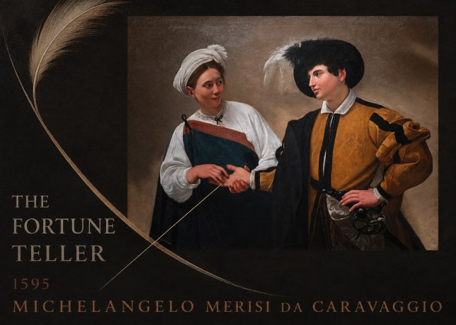 Michelangelo Merisi da Caravaggio The Fortune Teller II No6 - Plakat