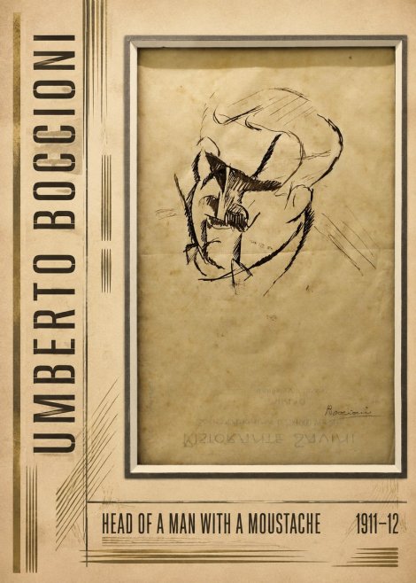 Umberto Boccioni Head of a Man with a Moustache No3 - Plakat