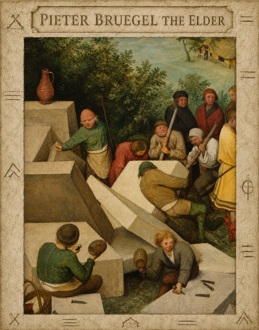 Pieter Bruegel The Tower of Babel V No5 - Plakat