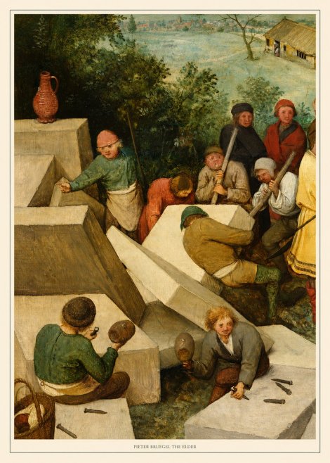 Pieter Bruegel The Tower of Babel V No6 - Plakat