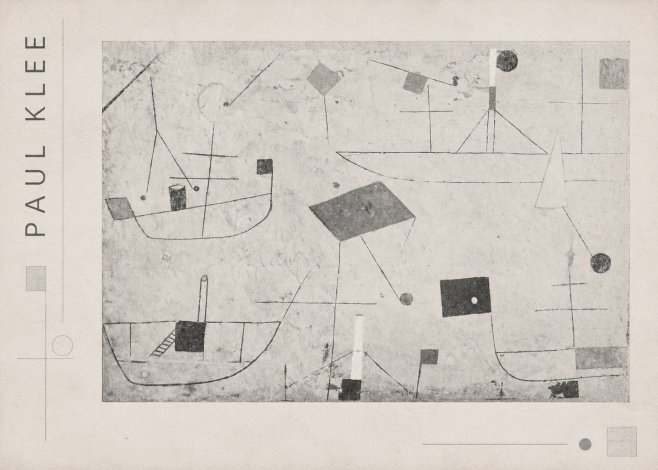 Paul Klee Seascape with Boats No4 - Plakat