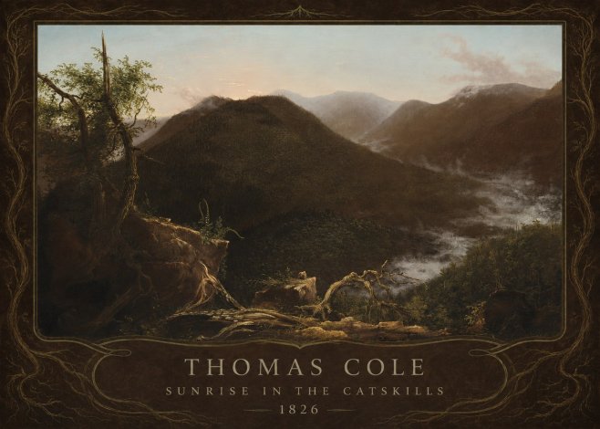 Thomas Cole Sunrise in the Catskills I No3 - Plakat