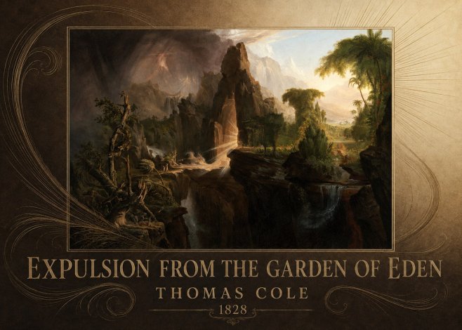 Thomas Cole Expulsion from the Garden of Eden I No6 - Plakat