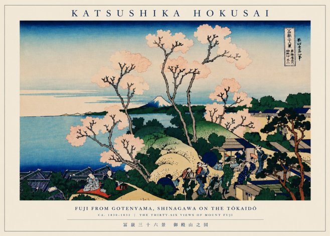 Katsushika Hokusai Fuji from Gotenyama, Shinagawa on the Tōkaidō No6 - Plakat