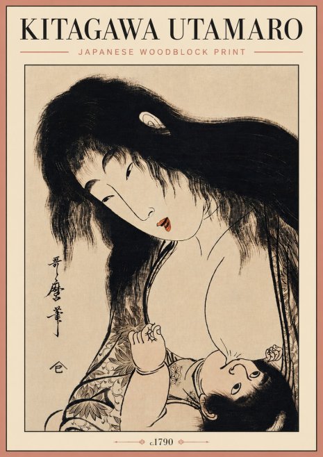 Kitagawa Utamaro Mother Nursing Her Child No4 - Plakat