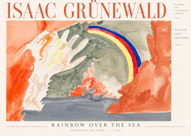 Isaac Grünewald Watercolor Composition No5 - Plakat