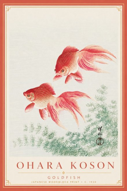 Ohara Koson Goldfish No3 - Plakat