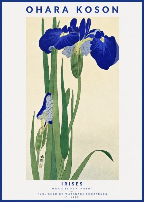 Ohara Koson Irises I No3 - Plakat