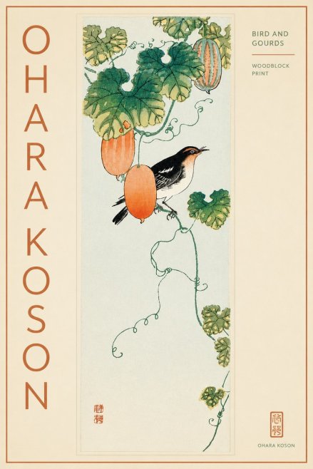 Ohara Koson Bird and Gourds No3 - Plakat