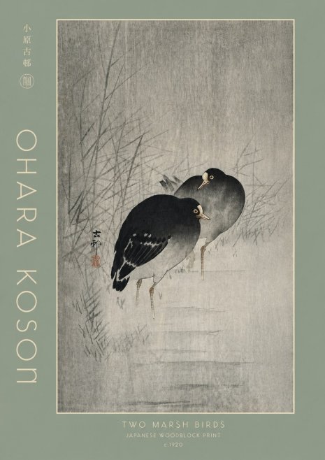Ohara Koson Two Marsh Birds No4 - Plakat
