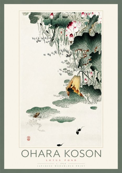 Ohara Koson Lotus Pond No2 - Plakat