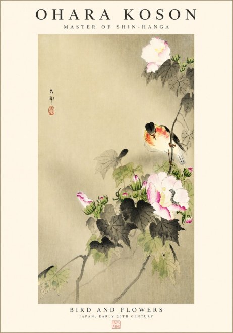 Ohara Koson Bird and Flowers No1 - Plakat