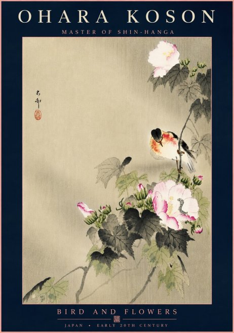 Ohara Koson Bird and Flowers No6 - Plakat