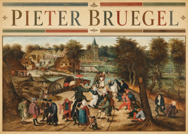 Pieter Bruegel The Peasant Dance I No3 - Plakat