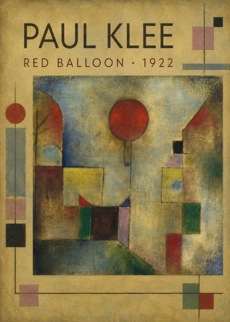 Paul Klee Red Balloon No1 - Plakat