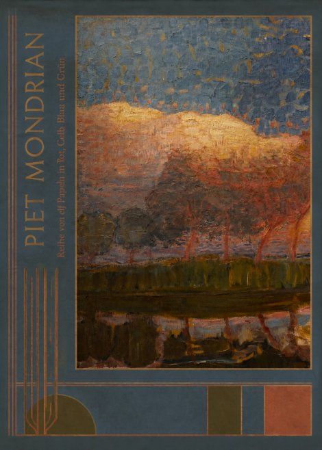 Piet Mondrian Reihe Von Elf Pappeln in Rot, Gelb, Blau Und Grün No2 - Plakat