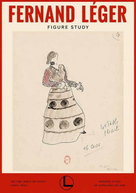 Fernand Léger Costume Design for Le Patin No2 - Plakat