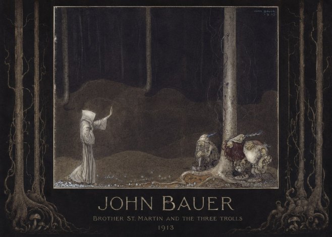 John Bauer Brother St. Martin and the Three Trolls No2 - Plakat