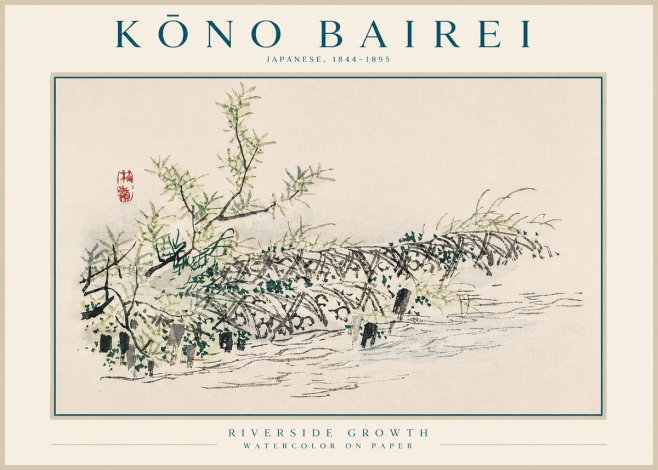 Kōno Bairei Riverside Growth No4 - Plakat