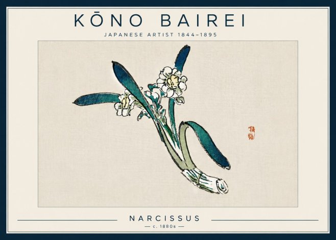 Kōno Bairei Narcissus No5 - Plakat