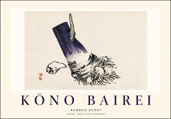 Kōno Bairei Bamboo Shoot No1 - Plakat