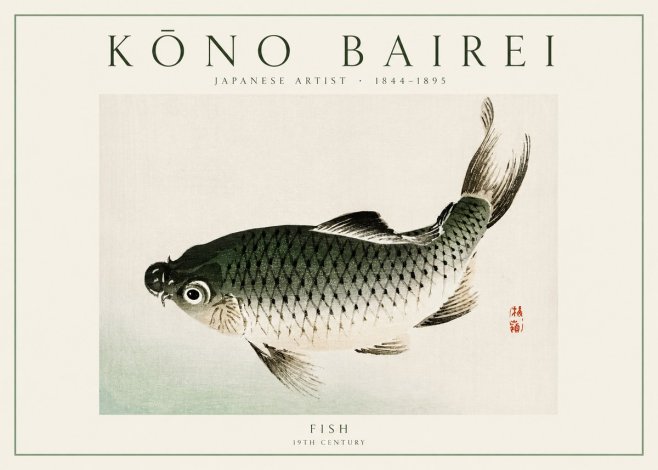 Kōno Bairei Fish I No1 - Plakat
