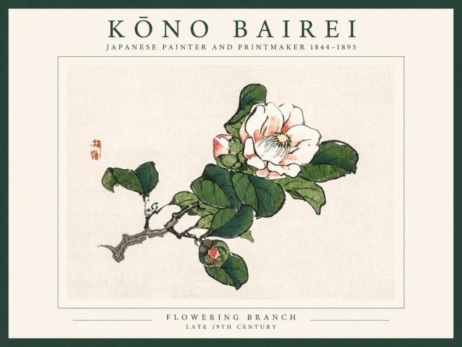 Kōno Bairei Flowering Branch No1 - Plakat