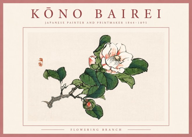 Kōno Bairei Flowering Branch No2 - Plakat