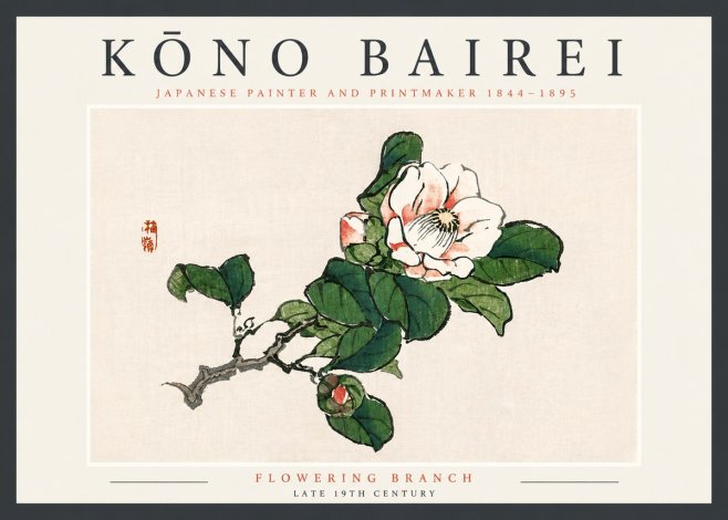 Kōno Bairei Flowering Branch No4 - Plakat