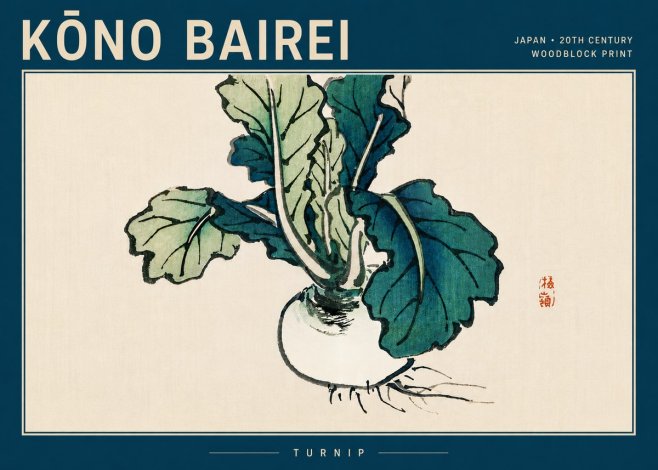 Kōno Bairei Turnip No5 - Plakat