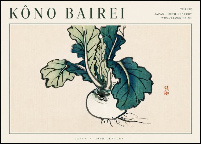 Kōno Bairei Turnip No6 - Plakat
