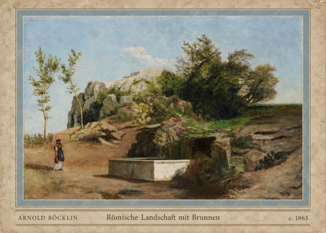 Arnold Böcklin Römische Landschaft Mit Brunnen No4 - Plakat