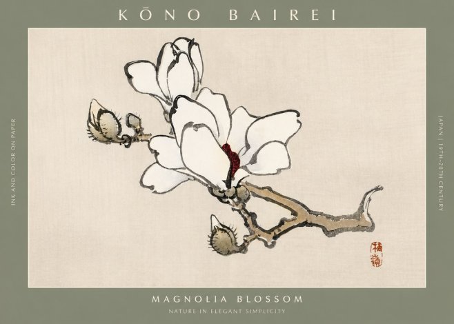 Kōno Bairei Magnolia Blossom No2 - Plakat