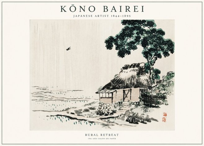 Kōno Bairei Rural Retreat No1 - Plakat
