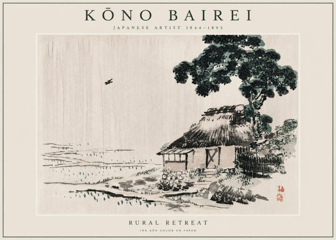Kōno Bairei Rural Retreat No2 - Plakat